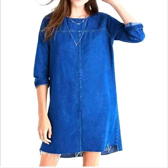Madewell Denim Shift Dress - Picture 1 of 7